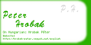 peter hrobak business card